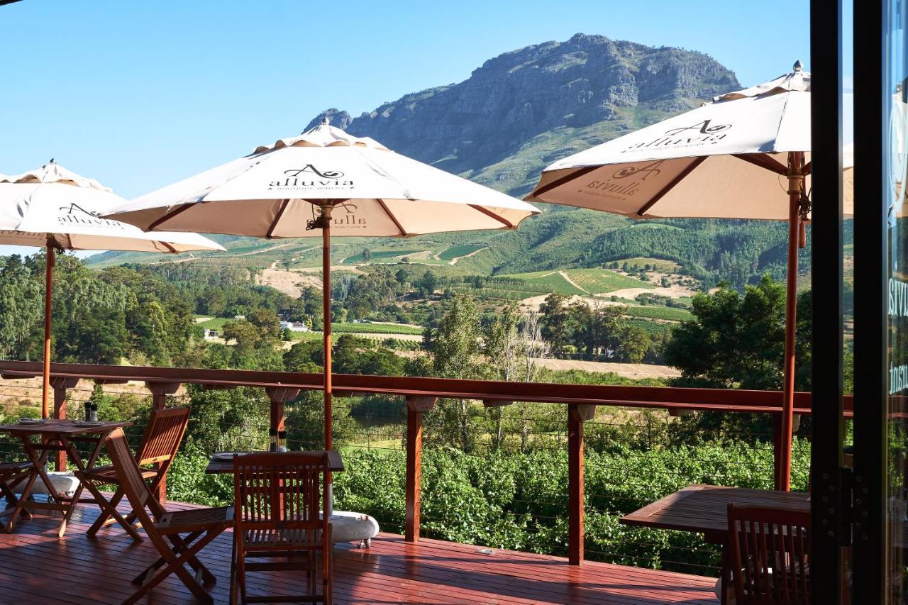 Alluvia Boutique Winery & Luxury Accommodation Stellenbosch Exterior photo View of the Kleinrivierveld